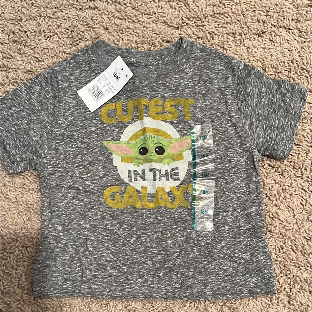 Star Wars Gray and Yellow Short Sleeve Tee